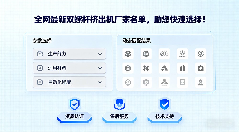 全網最新雙螺桿擠出機廠家名單，助您快速選擇！